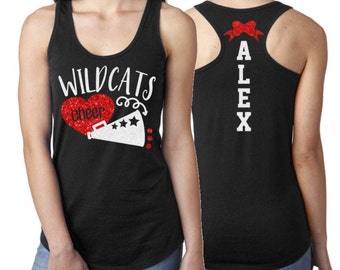 Idakoos Cheerleading Shape Tank Top Idakoos Cheerleading Shape Tank Top