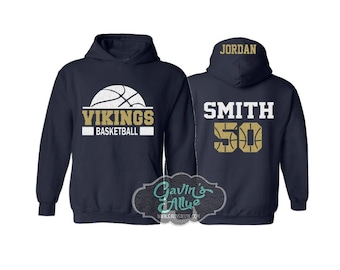 Glitter Basketball Hoodie | Basketball Hoodie | Customize with your Team & Colors | Adult or Youth Sizes