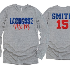Glitter Lacrosse Mom Shirt | Lacrosse Shirt |Lacrosse shirts | Lacrosse Spirit Wear | Customize Colors