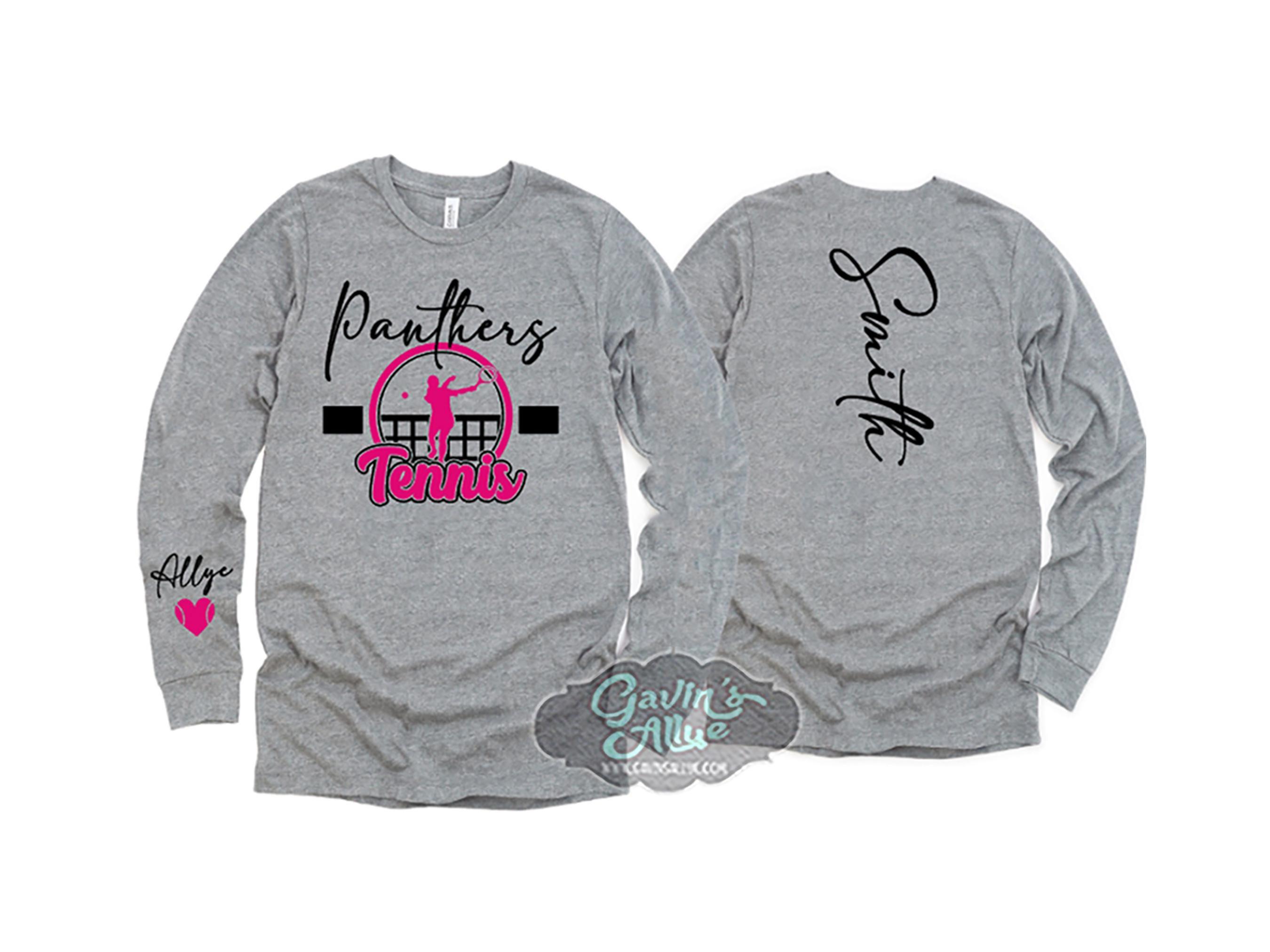 Tennis Long Sleeve Shirt | DTF Tennis Shirts | Tennis Short Sleeve Shirt | Customize Colors