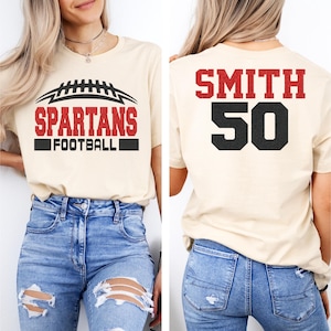 Glitter Football Glitter Shirt| Football Spirit Wear | Glitter Football T-Shirt | Bella Canvas T Shirt  | Football Bling | Customize