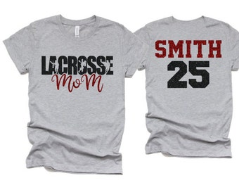 Mom-shirt met glitter lacrosse | Lacrosse-shirts | Mom-shirt met glitter lacrosse | Lacrossebling | Lacrosse Spirit Wear | Canvas T-shirt Bella