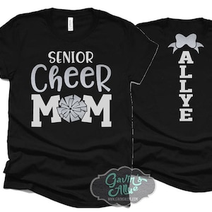 Glitter Senior Cheer Mom Shirt | Cheer Shirt | Cheer Bling | Cheer Spirit Wear | Bella Canvas T-shirt | Short Sleeve Shirt