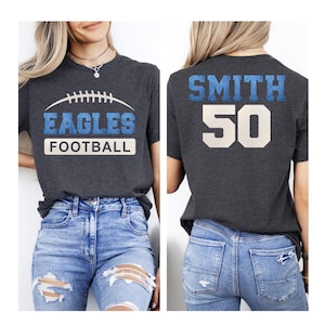 Glitter Football Glitter Shirt| Football Spirit Wear | Glitter Football T-Shirt | Bella Canvas T Shirt  | Football Bling | Customize