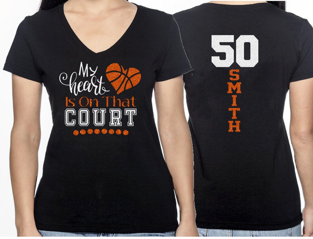 glitter basketball shirt