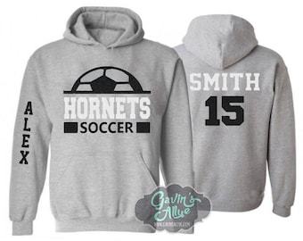 Soccer Hoodie | Customize with your Team & Colors | Adult or Youth Sizes