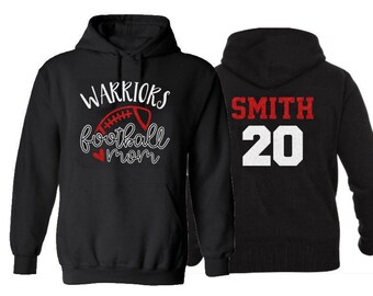 Sudadera con capucha de fútbol con purpurina / Sudadera con capucha de fútbol / Sudadera con capucha de mamá futbolera / Mamá futbolera / Colores personalizables