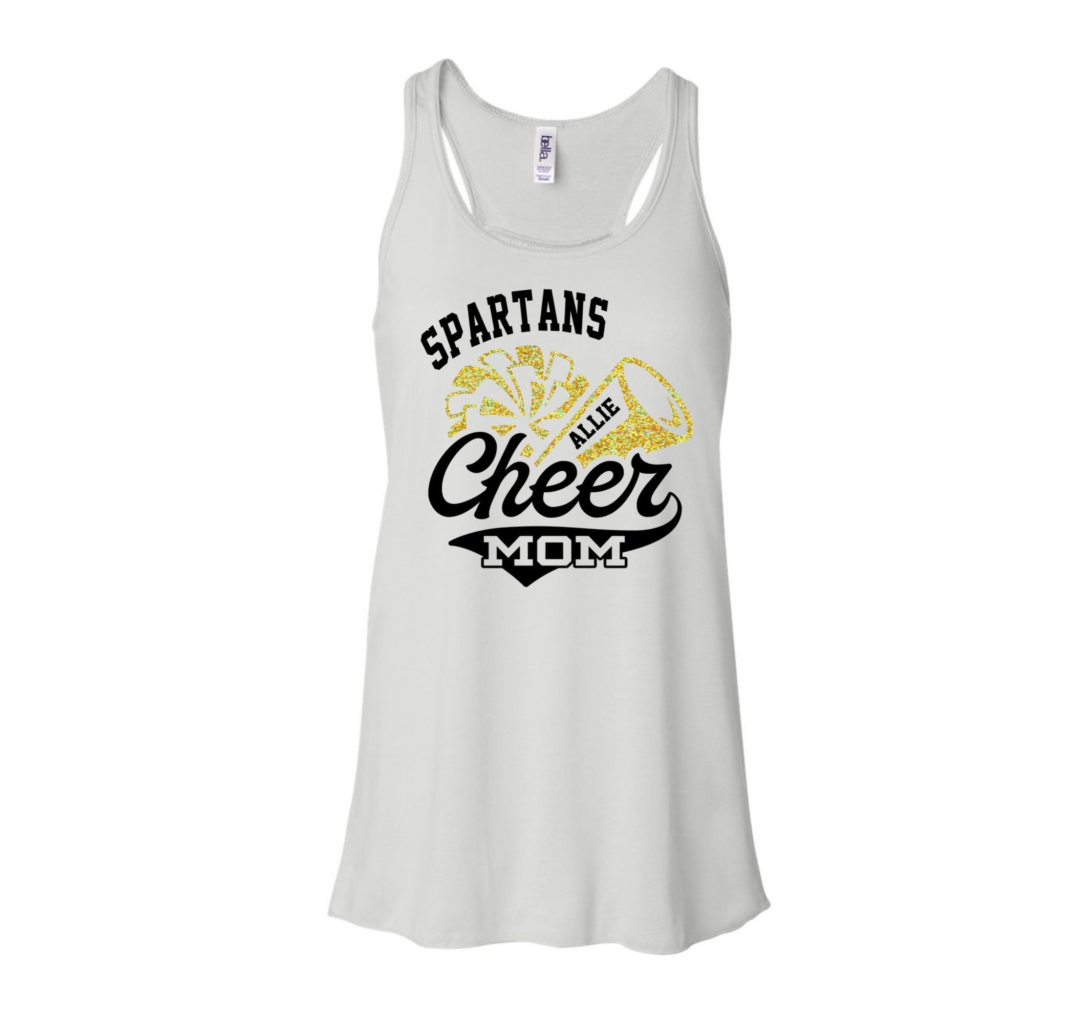 Glitter Cheer Mom Tank Top | Cheer Tanks | Cheer Gift for Mom ...