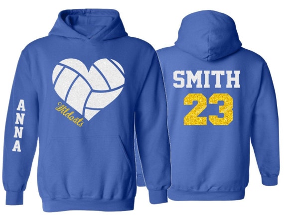 Glitter Volleyball Heart Hoodie Volleyball Hoodies Volleyball Mom Hoodies Customize Team Colors Adult or Youth Sizes Etsy Australia