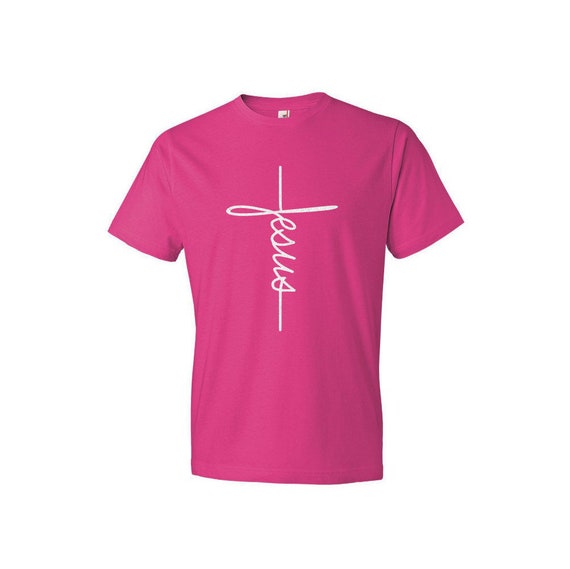 Glitter Jesus Cross Shirt Religious 