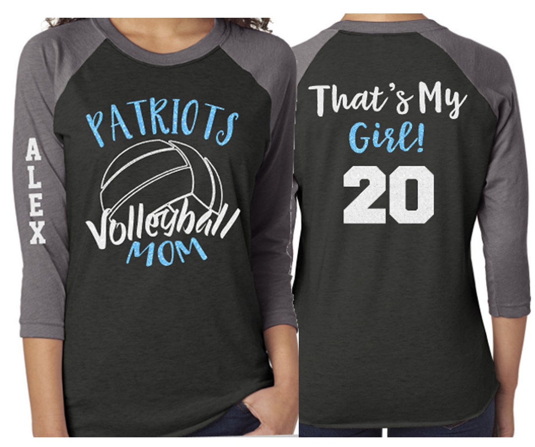 Glitter Volleyball Shirt Volleyball Mom Shirt Customize Team & Colors ...