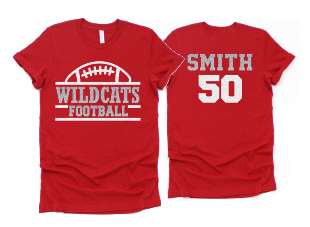 Glitter Football Shirt Football Spirit Wear Glitter Football Tshirt Bella Canvas T Shirt