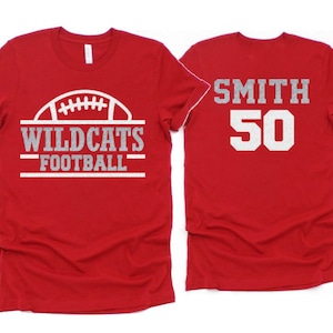 Glitter Football Shirt | Football Spirit Wear | Glitter Football T-Shirt | Bella Canvas T Shirt  | Football Bling | Customize Team & Colors