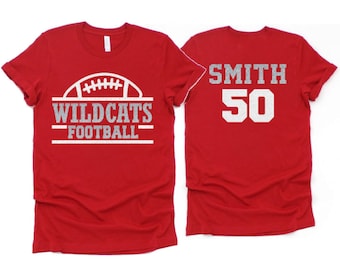 Glitter Football Shirt | Football Spirit Wear | Glitter Football T-Shirt | Bella Canvas T Shirt  | Football Bling | Customize Team & Colors