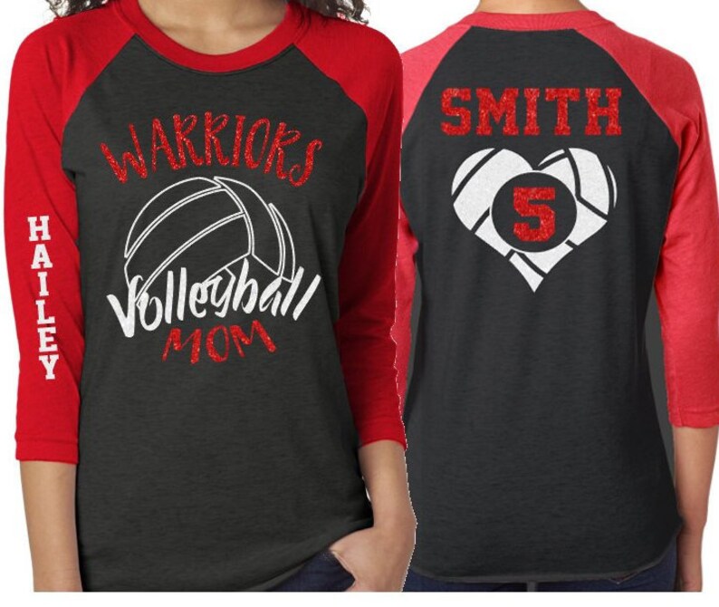 Glitter Volleyball Shirt Volleyball Mom Shirt Customized Etsy