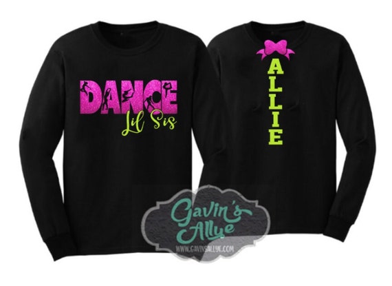 Glitter Dance Lil Sis Shirt Long Sleeve Dance Shirt Youth - Etsy