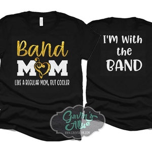 Glitter Band Mom T-shirt | Band Shirts | Short Sleeve Tshirt | Bella Canvas Tshirt | Customize with your Colors