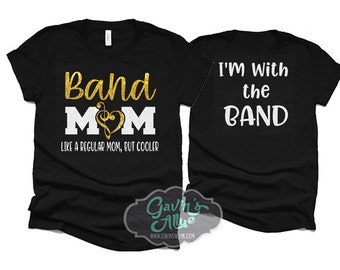 Glitter Band Mom T-shirt | Band Shirts | Short Sleeve Tshirt | Bella Canvas Tshirt | Customize with your Colors