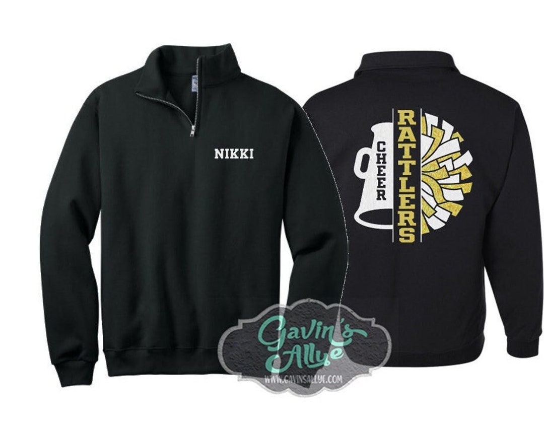 Glitter Cheer Quarter-zip | Glitter Cheer Quarter-zip | Cheer Bling | Cheer Shirts | Customize ...
