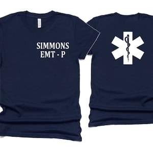EMS Shirts | EMT Shirts | 1st Responders Custom Shirts | Personalized EMT Shirt | Bella Canvas Tshirt