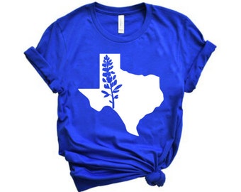 Texas Shirt | Texas Bluebonnet Tee | Texas Shirt | Texas T-shirt | Texas Tshirt | State Shirt | Youth or Adult