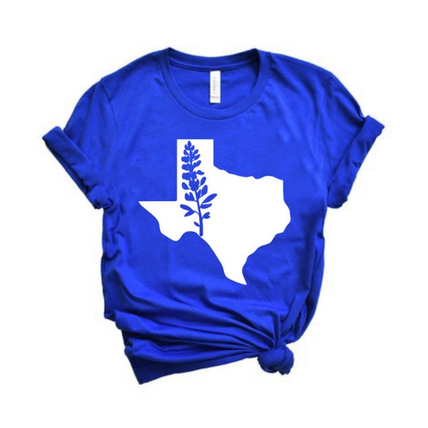 Texas Shirt | Texas Bluebonnet T-Shirt | Texas Shirt | Texas T-Shirt | Texas Tshirt | Staatshemd | Jugendliche oder Erwachsene