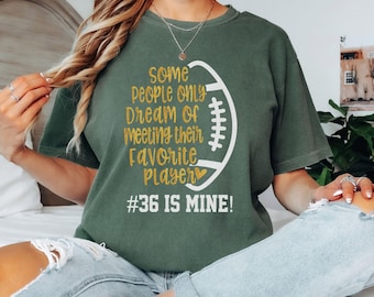 Glitter voetbalshirt, voetbalteamshirt, voetbalcadeaus, wedstrijddagshirt, voetbalshirt, voetbalshirt moeder, comfortkleuren