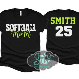 Glitter Softball Shirt | Softball Mom Shirt | Softball T-Shirt | Bella Canvas T Shirt  | Softball Bling