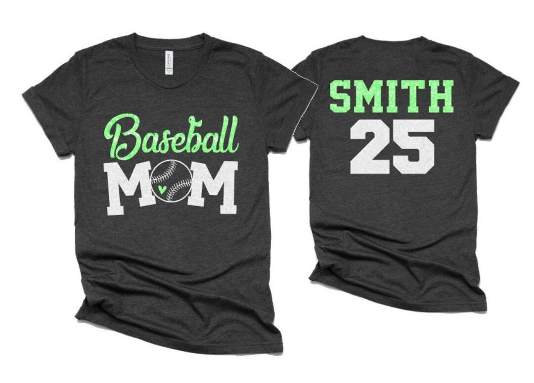 Glitter Baseball Mom Shirt Baseball Shirt Bella Canvas Tshirt Baseball
