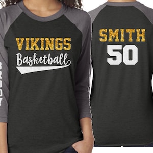 Glitter Basketball Shirt | Basketball | Basketball Mom Shirt | Customize Team & Colors