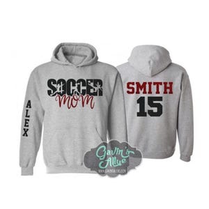 Glitter Soccer Mom Hoodie | Soccer Hoodie | Customize  Colors