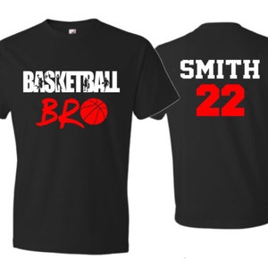 Basketball Brother Shirt: Personalized Basketball Bro T-shirt Bella Canvas