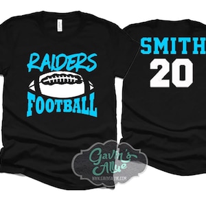Football Shirt | Short Sleeve T-shirt  | Customize your team & colors | Youth or Adult