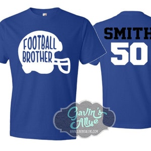 Football Brother Shirts | Football Shirt |  Football Spirit Wear | Custom Football Shirt | Customize colors | Youth or Adult