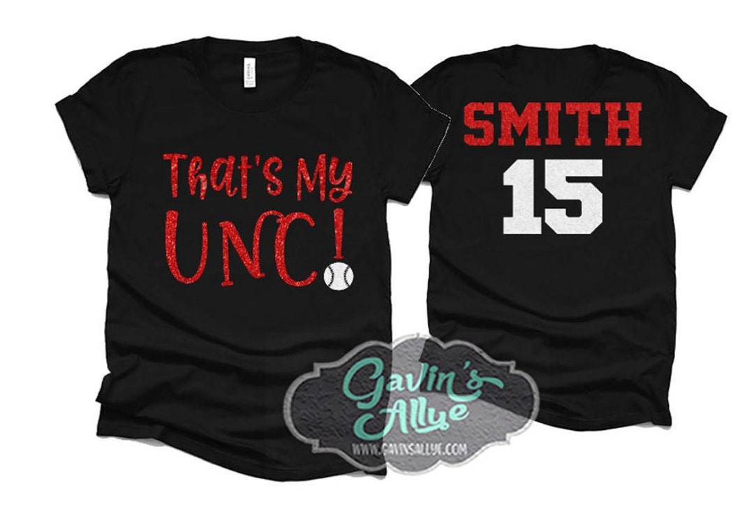 Glitter Baseball Shirt That's My Unc Baseball Shirts Short Sleeve
