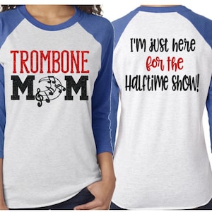 Glitter Trombone Mom shirt | Band Shirts | Band Mom Shirts | Band Bling | Band Spirit Wear | Customize with your Colors