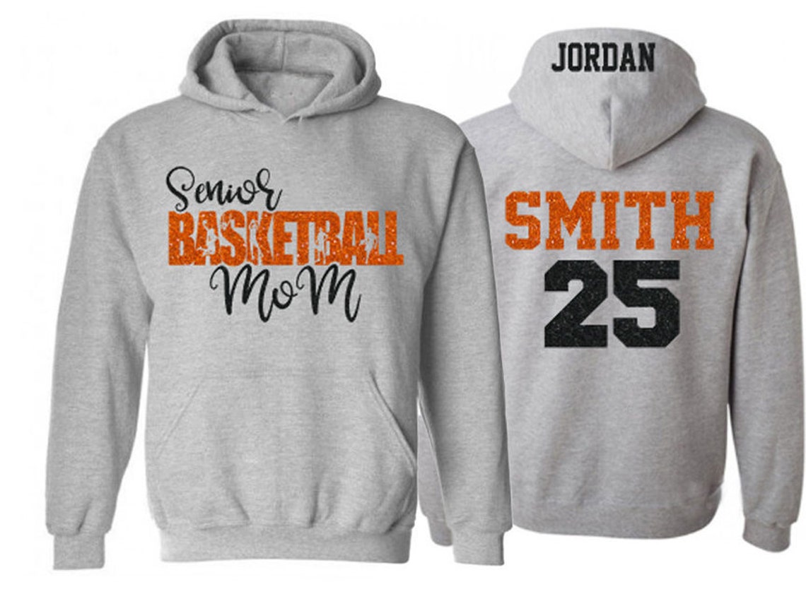 Glitter Senior Basketball Mom Hoodie Basketball Hoodies | Etsy