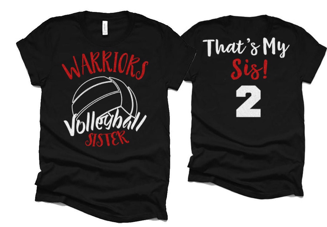 Glitter Volleyball Sister Shirt Volleyball Shirt Etsy