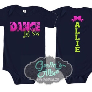 Glitter Dance Sister Infant Bodysuit  | Infant Bodysuit | Bella Canvas Bodysuit