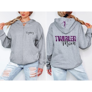 Sudadera con cremallera y purpurina para bailar / Sudadera con capucha para mamás que bailan / Sudadera con capucha para el equipo de ejercicios / Sudadera con capucha para bailarines / Ropa con espíritu de equipo de ejercicios / Colores personalizables