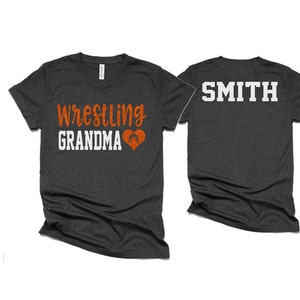 Glitter Wrestling Grandma Shirt | Wrestling Grandma Shirt | Cute Wrestling Shirt | Short Sleeve |  Bella Canvas T-shirt | Customize Colors