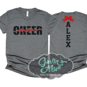 Glitter Cheer Mom Shirt | Mom Shirt | Cheer Short Sleeve Shirt | Bella Canvas Tshirt | Cheer Bling | Cheer Spirit Wear