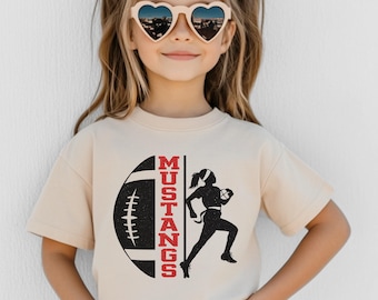 Glitzern personalisiertes Fußball-Shirt, Fußball-T-Shirt, Schul-Geist-Shirt, Fußball Geschenke, Fußball-Sweatshirt, Fußballspieltag-Shirt, Bella Canvas