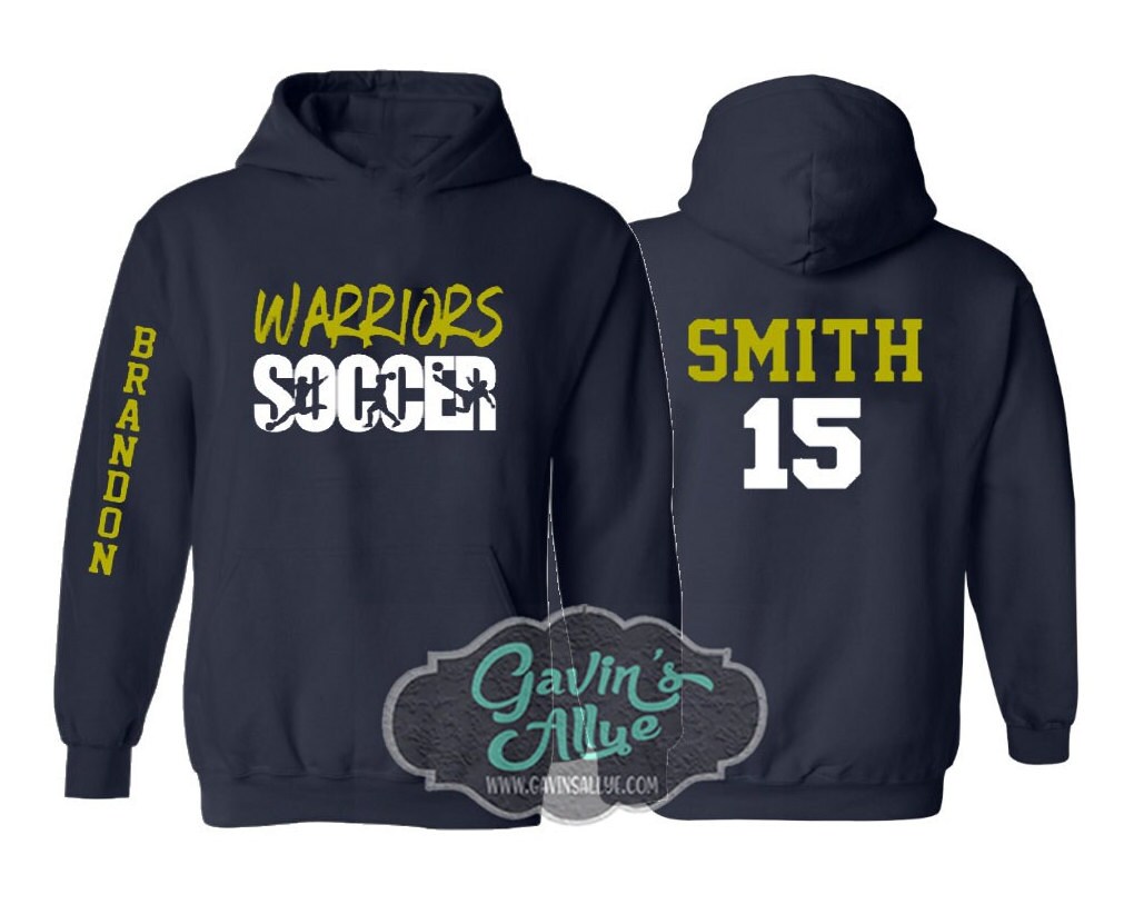 Soccer Hoodie | Customize with your Team & Colors | Adult or Youth Sizes
