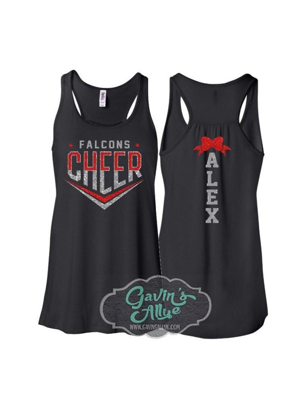 Glitter Cheer Tank Top Cheer Tanks Sister Tank Bella Canvas Tank