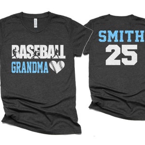 Glitter Baseball Shirts | Baseball Grandma Shirt| Baseball Shirt | Grandparent Shirt | Customize Colors