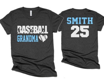 Glitter Baseball Shirts | Baseball Grandma Shirt| Baseball Shirt | Grandparent Shirt | Customize Colors