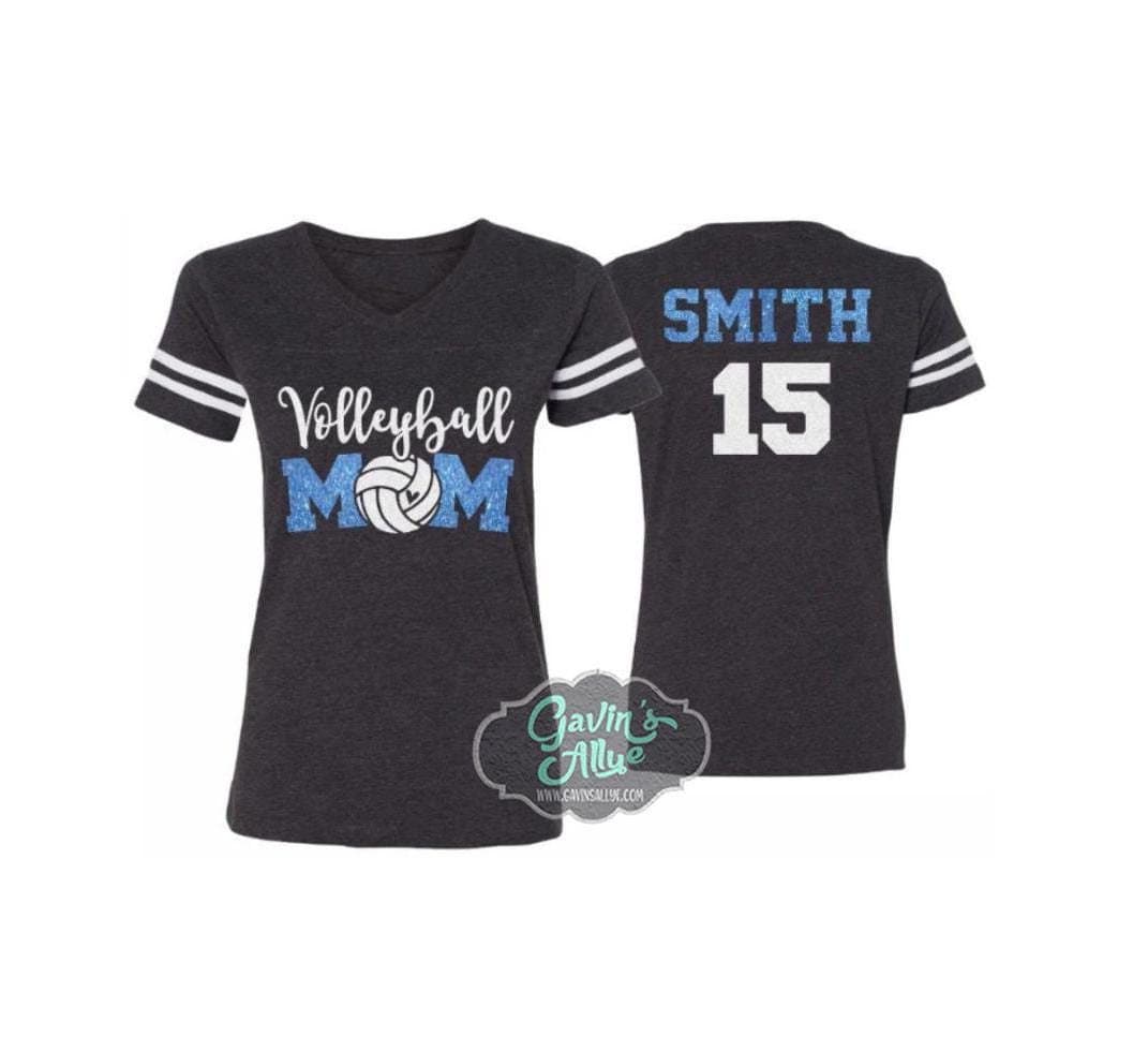 Glitter Volleyball Shirt | Volleyball Shirts | Volleyball Mom Shirts | Cute Volleyball Tee | Vneck Short Sleeve Shirt | Customize, image size:1071x967