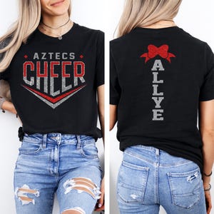 Glitzer Cheerleader T-Shirt: Team-Shirt Maskottchen Bella Canvas
