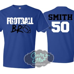 Football Brother Shirts | Football Shirt |  Football Spirit Wear | Custom Football Shirt | Customize colors | Youth or Adult